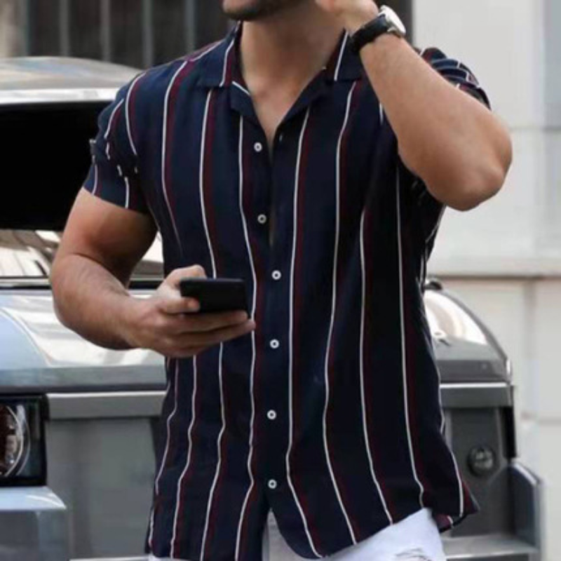 الرجال قصيرة الأكمام قميص ثلاثي الأبعاد الطباعة الرقمية الشارع سترة عادية قمة الموضة حجم كبير الصيف شحن مجاني