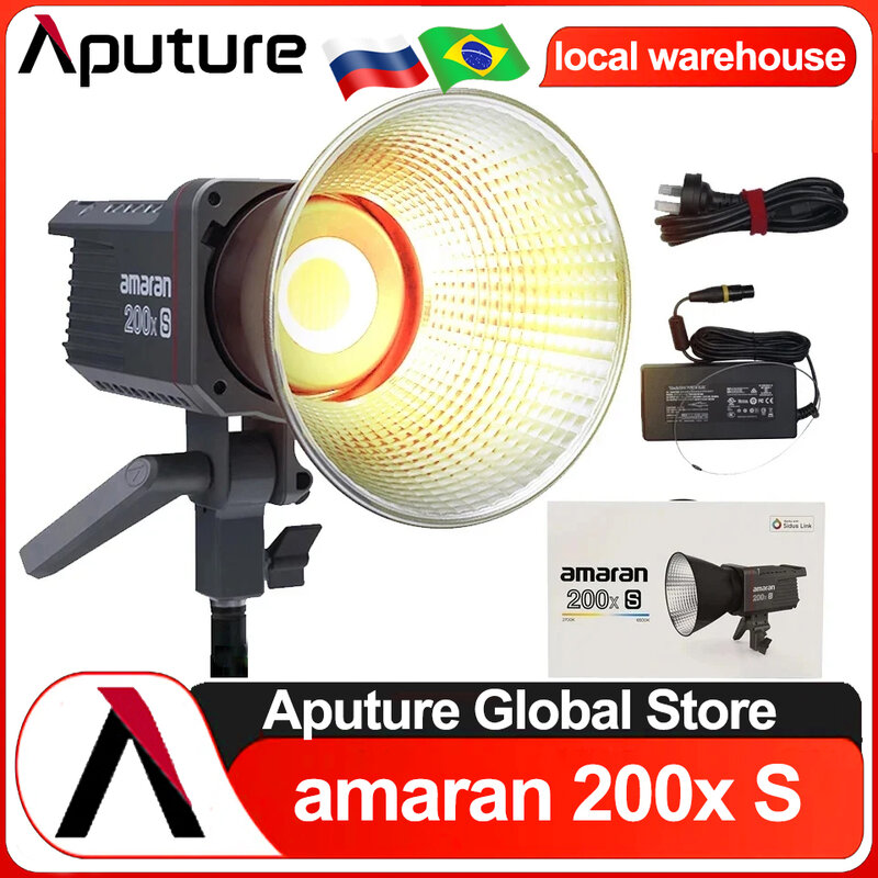 Aputure Amaran 200x S ضوء الفيديو 200 واط ثنائية اللون COB التصوير الإضاءة بلوثوث App التحكم لتسجيل الفيلم في الهواء الطلق تبادل لاطلاق النار