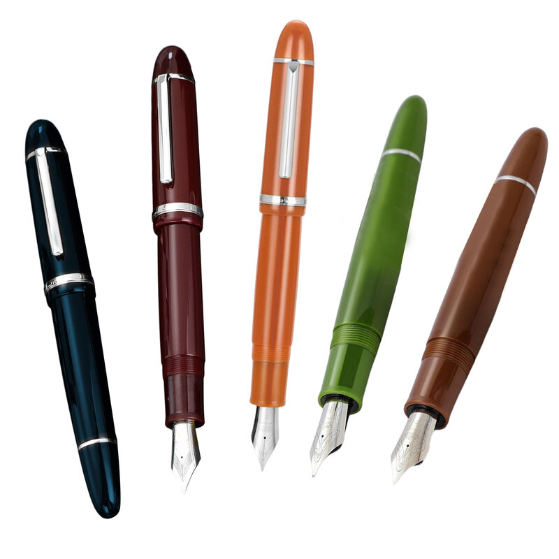جديد JinHao X159 نافورة القلم الاكريليك الشظية المعادن كليب EF 0.38 مللي متر F المناقير مكتب اللوازم المدرسية الخط أقلام للكتابة