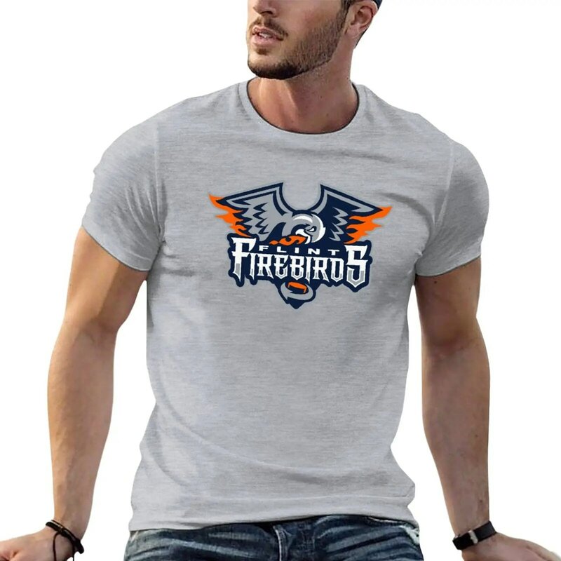 تي شيرت firebird firebird للرجال ، ملابس جمالية ، تي شيرت ثقيل ، Vintage