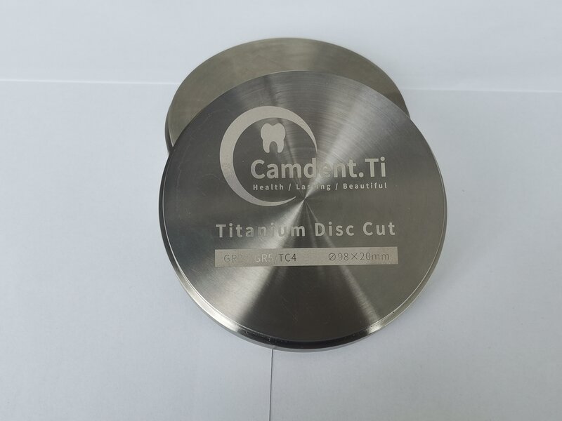 CAMDENT 98 مللي متر GR2 TA2 الصف الأسنان التيتانيوم القرص CAD كام التيتانيوم كتلة القرص المواد