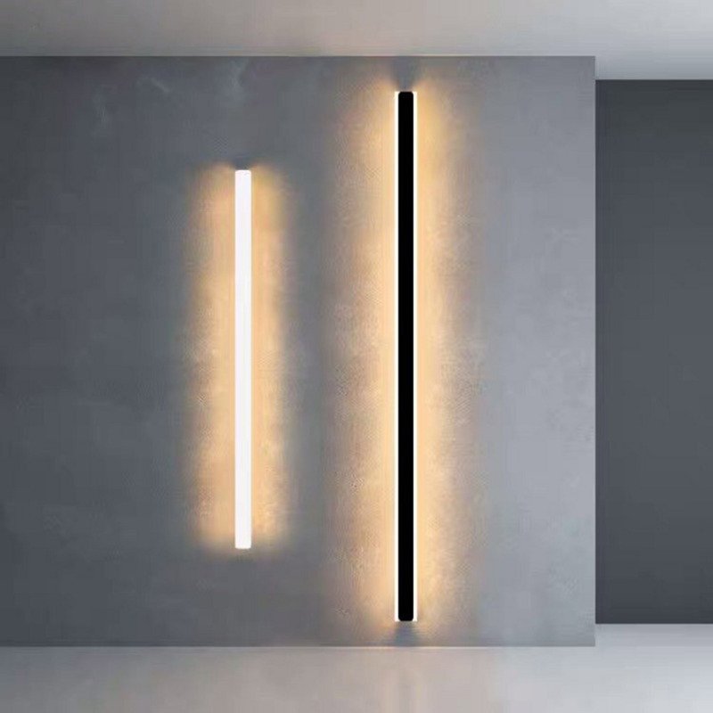 الحديثة الأسود LED الجدار مصباح لغرفة الطعام غرفة المعيشة الديكور LED قطاع طويل أضواء الجدار الدرج الزاوية الجدار مصباح