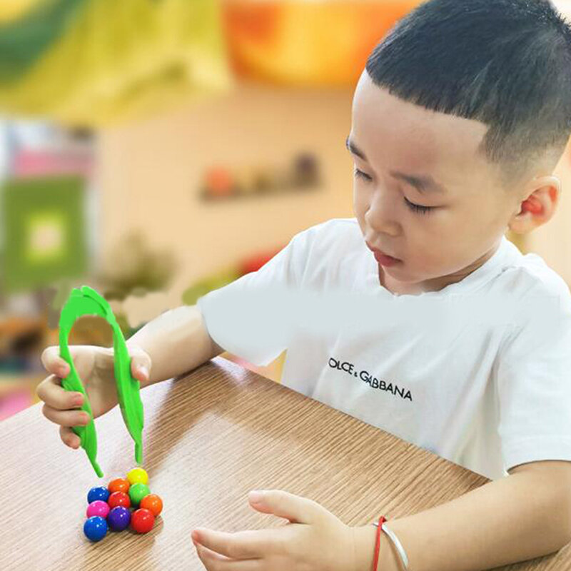 1 قطعة البلاستيك الأطفال الملقط اللعب رياض الأطفال لعبة تعليمية التجارب أدوات علم الأحياء دراسة الملقط لعب هدايا الاطفال