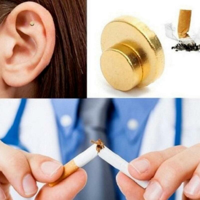 2 قطعة توقف التدخين المغناطيس تحفيز الأذن الخارجية مادة صحية غير سامة القضاء على الإقلاع عن التدخين العلاج بالابر التصحيح
