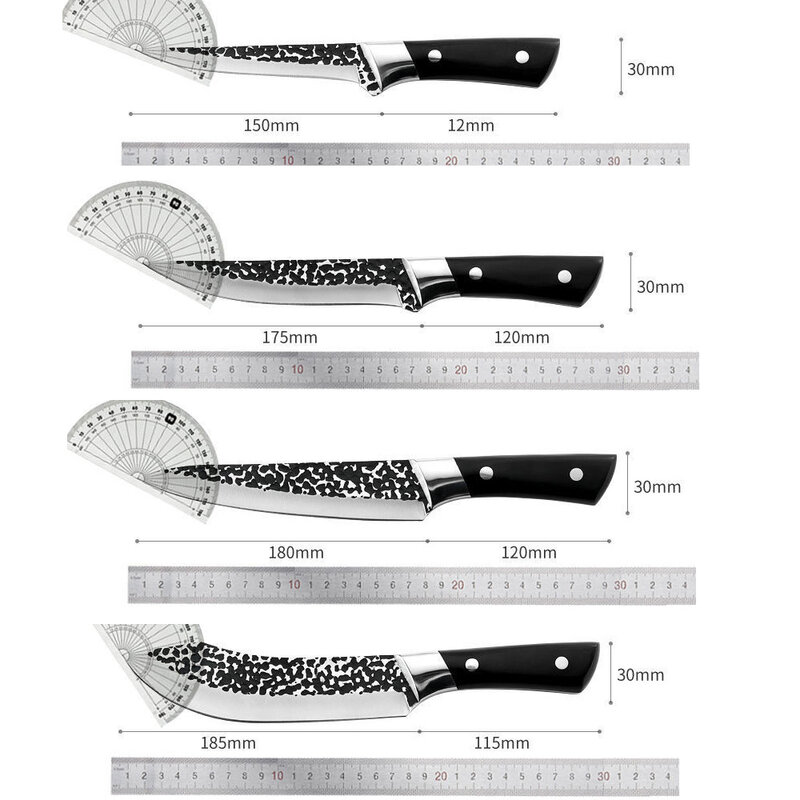 الفولاذ المقاوم للصدأ سكين نزع العظم مزورة مطروق سكين الجزار سكين المطبخ المنزلية تقطيع سكين أدوات الطبخ