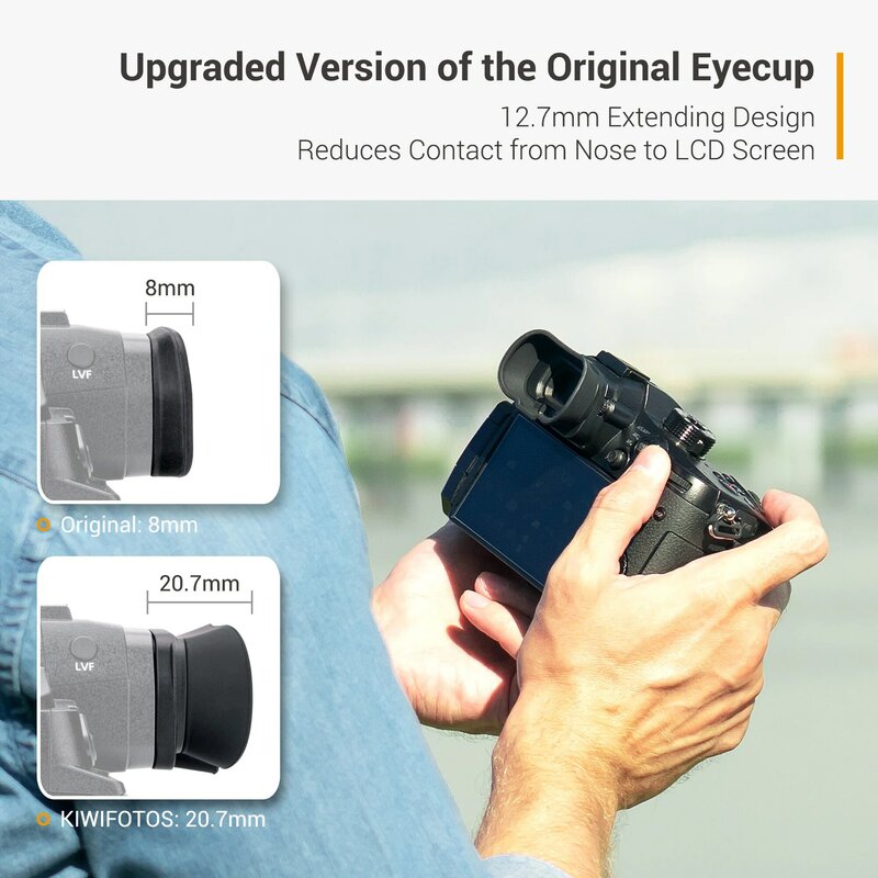 لينة سيليكون طويل كاميرا Eyecup عدسة العين كأس العين لباناسونيك DC-GH6 GH5S GH5 يحل محل باناسونيك 4YE1A561Z EyeCup