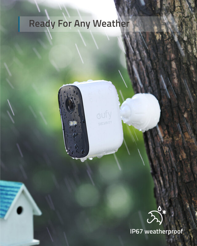 كاميرا لاسلكية للأمن المنزلي ، eufyCam 2C ، حماية المنزل ، عمر البطارية 180-Day ، توافق HomeKit ، 1080p HD ، يتطلب Hombase