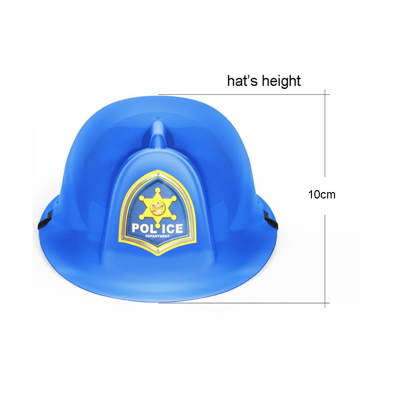 الاطفال اطفاء قبعة الأطفال هالوين تأثيري رجال الاطفاء خوذة بلاستيكية الفتيان التمثيل الدعائم دور اللعب قبعات مهندس الشرطة