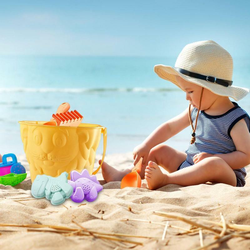 الرمال لعب للأطفال 7 قطعة دائم طفل الشاطئ اللعب مجموعة السفر ودية الشاطئ مجموعة قوالب الشاطئ دلو مجرفة Watering الصيف الرمال