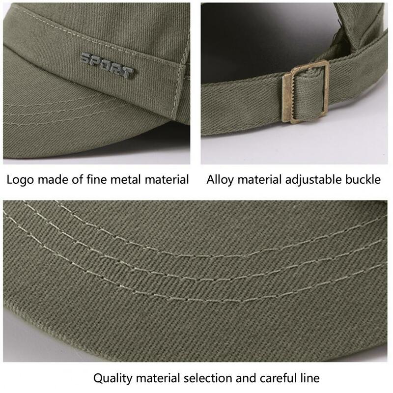 قبعة عسكرية أنيقة تمتص العرق غرامة خياطة لينة بلون قبعة عسكرية للجيش قابل للتعديل في الهواء الطلق الرياضة الشمس القبعات