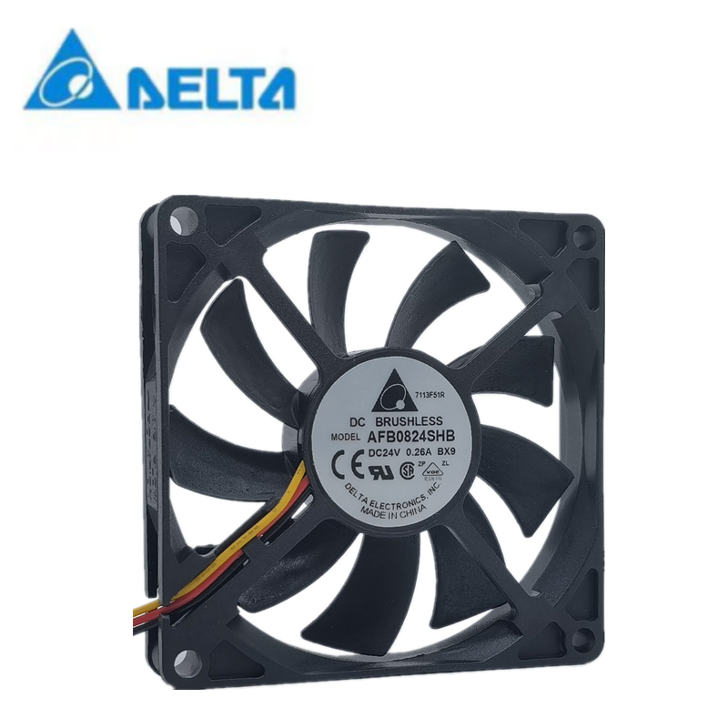 New delta AFB0824SHB 24V 0.26A 8015 8cm inverter server cooling fan