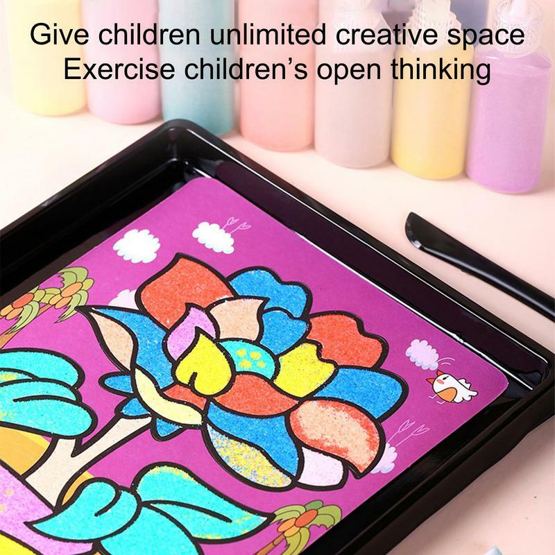 مجموعة حرفة الرسم على الرمال ذات المناظر الخلابة ، 12 زجاجة ملونة مع بطاقات الرسم على الرمال للأطفال ، الزفاف