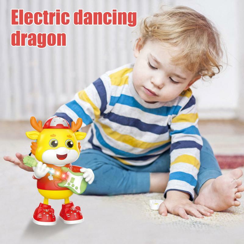 ألعاب تنين راقص كهربائية ، لعبة أرجوحة راقصة لإضاءة الأطفال الصغار ، ألعاب رقص وموسيقى تحت عنوان