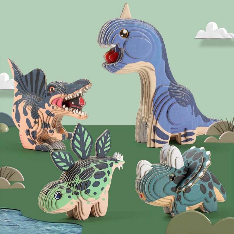 العالم ديناصور بانوراما ورقة لغز للأطفال والكبار ، والتعلم المبكر ، والحرف اليدوية ، ستيريو ثلاثية الأبعاد ، ألعاب تعليمية