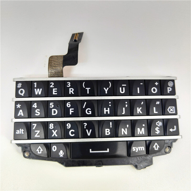 لبلاك بيري Q10 الهاتف المحمول الأصلي زر لوحة المفاتيح الإنجليزية مع قطع غيار الكابل المرن