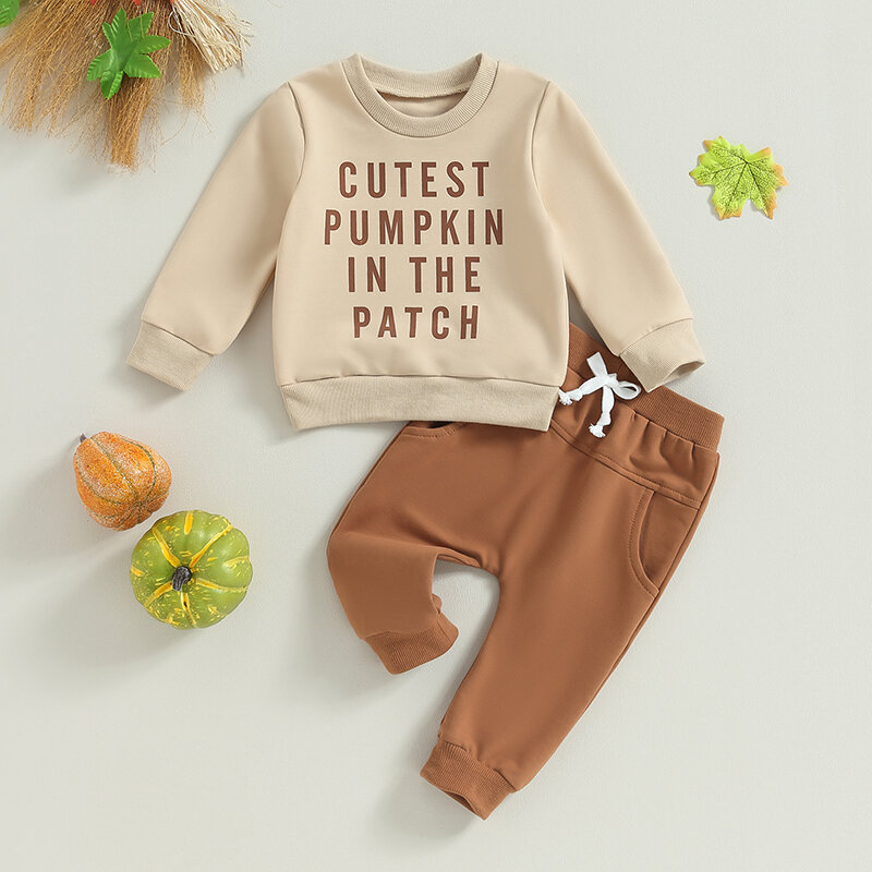 طفل رضيع قميص بأكمام طويلة ، قمم اليقطين الأشباح ، السراويل المرنة ، ملابس الهالوين 2 ، الخريف ، ملابس الشتاء
