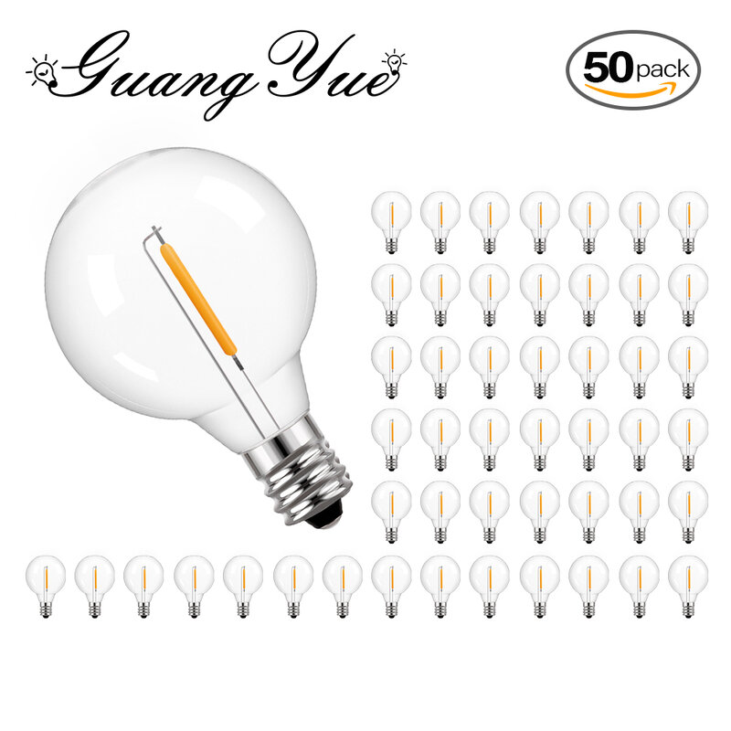 مصباح LED صغير G40 عتيق ، قابل للتعتيم ، مقاوم للكسر ، مقاوم للماء ، إكليل الزفاف ، ديكور الحديقة ، E12 ، V ، Plastic av ، 1W