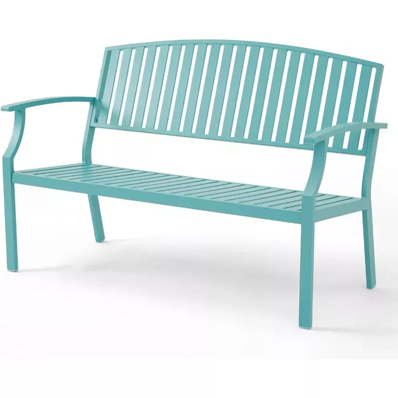كرسي خارجي مع مسند ظهر ، إطار من الألومنيوم بالكامل ، مناسب لمختلف الظروف الجوية ، سهل التجميع ، كرسي حديقة