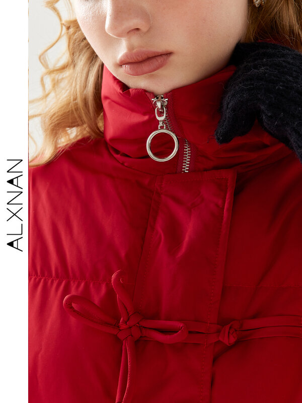 ALXNAN-سترة نسائية مبطنة بأكمام طويلة ، سترات دافئة ، ملابس خروج نسائية غير رسمية ، طراز صيني ، قطن ، شتاء ، جديد ، TM00810