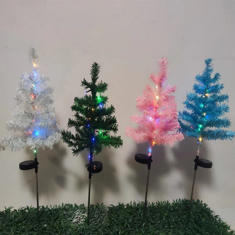 الشمسية شجرة عيد الميلاد مصباح عيد الميلاد الديكور حديقة الحديقة متعدد الألوان الإضاءة في الهواء الطلق المشهد مصباح مهرجان أضواء الزخرفية