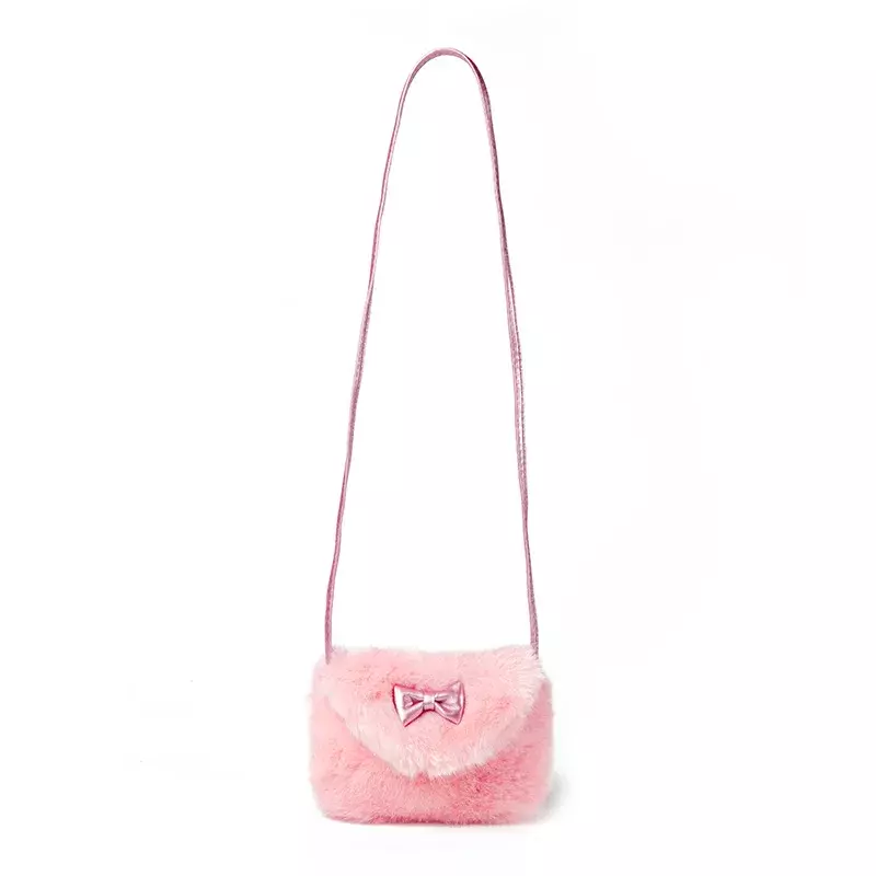 العلامة التجارية الجديدة طفل الفتيات حقائب كروسبودي بحرارة الأطفال عبر الجسم محفظة صغيرة Bowknot الفراء الاصطناعي حقيبة الاطفال هدايا عيد