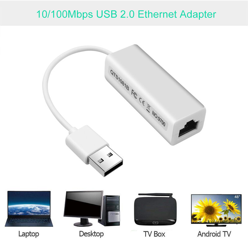 USB محول الإنترنت بطاقة الشبكة USB2.0 إلى الإنترنت RJ45 Lan ويندوز 7/8/XP الكمبيوتر المحمول USB إيثرنت محول 100Mbps