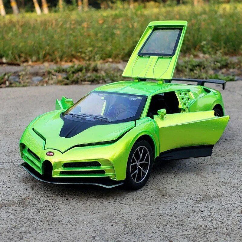 1:32 Bugatti Centodieci سبيكة سيارة سيارات لعبة جمع المعادن نموذج سيارة الصوت والضوء التراجع لعب للأطفال هدية