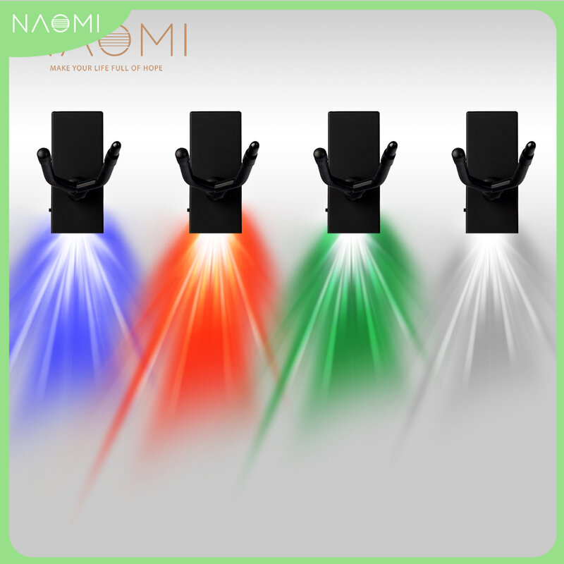 NAOMI LED شماعات أبيض/أحمر/أخضر/أزرق الإضاءة الكمان شماعات GF-Nylon66 حالة دائمة جدار جبل دعامة حامل للكمان/فيولا
