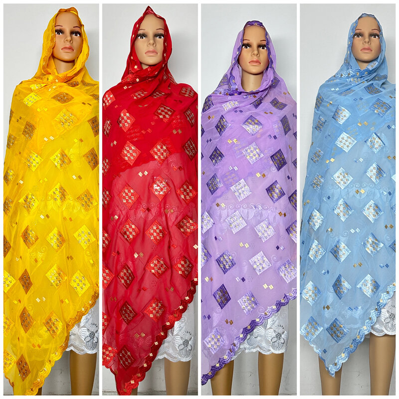 الشيفون الحجاب وشاح للمرأة المسلمة ، الحجاب مسلم ، الباشمينا ، عمامة ، شالات التطريز ، تصميم جديد ، شحن مجاني