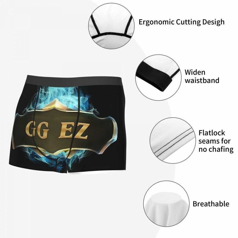 GG EZ جامعة أساطير لعبة السروال القطن سراويل الذكور الملابس الداخلية طباعة السراويل الملاكم ملخصات