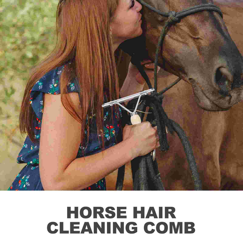 مشط شعر الحصان المعدني ، فرشاة إزالة الشعر ، أداة إزالة الشعر ، ملحق مجرف الكلب للتنظيف