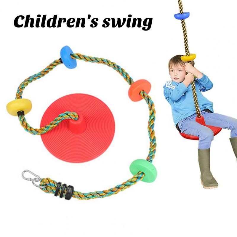 حبل تسلق بقرص واحد مع منصة للأطفال ، ملعب داخلي وخارجي ، مقعد ملون ، أرجوحة شجرة ، لعبة للأولاد والبنات ، هدية