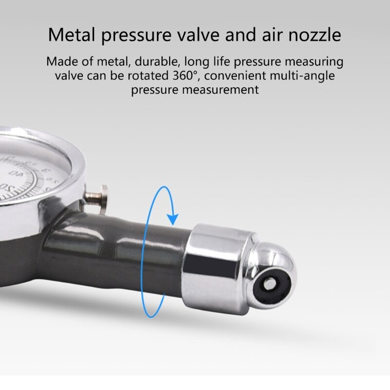 مقياس ضغط هواء الإطارات لإطارات السيارات للسيارات 0-100 رطل لكل بوصة مربعة للسيارة SUV D7WD