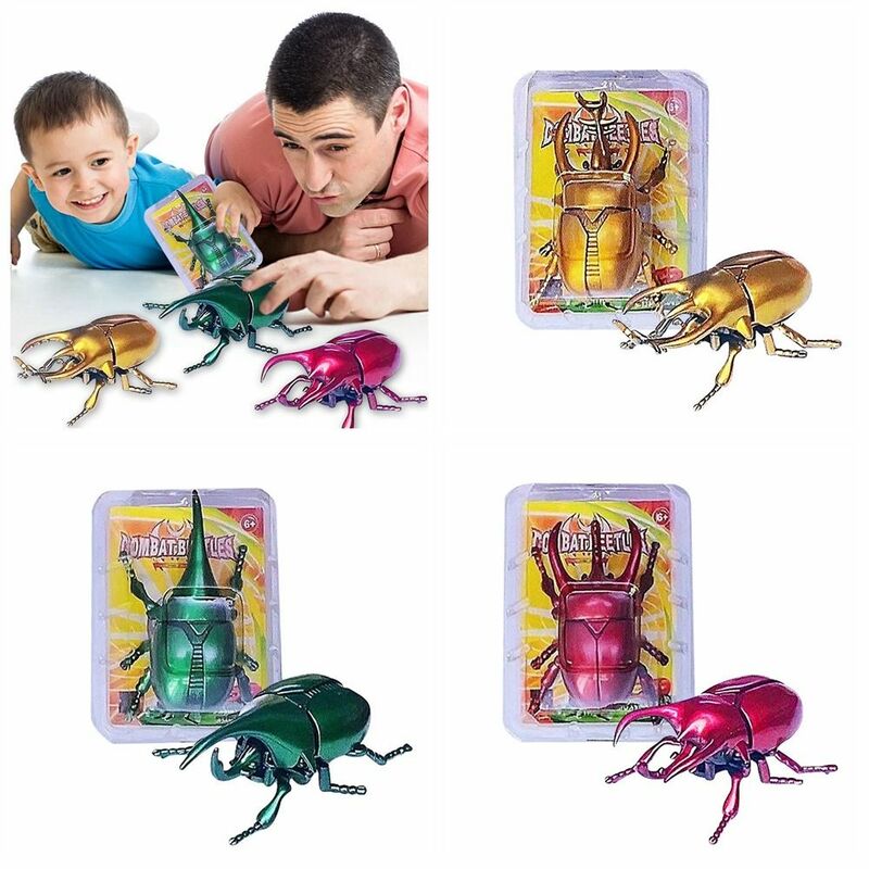 ألعاب خنفساء بلاستيكية للأسمنت للأطفال ، محاكاة شخصيات الحشرات الواقعية ، ألعاب ذهبية ، خضراء ، خادعة ، هدية كرتون
