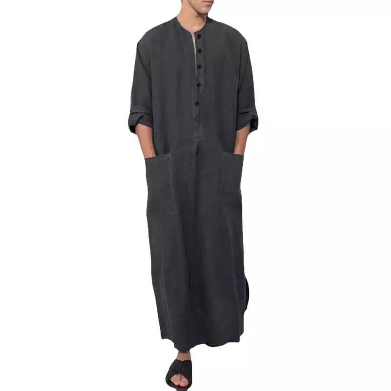 ملابس إسلامية رجالية جوبا ثوب عربية باكستاني دبي قفطان عباية ملابس إسلامية المملكة العربية السعودية بلوزة طويلة سوداء خلع الملابس