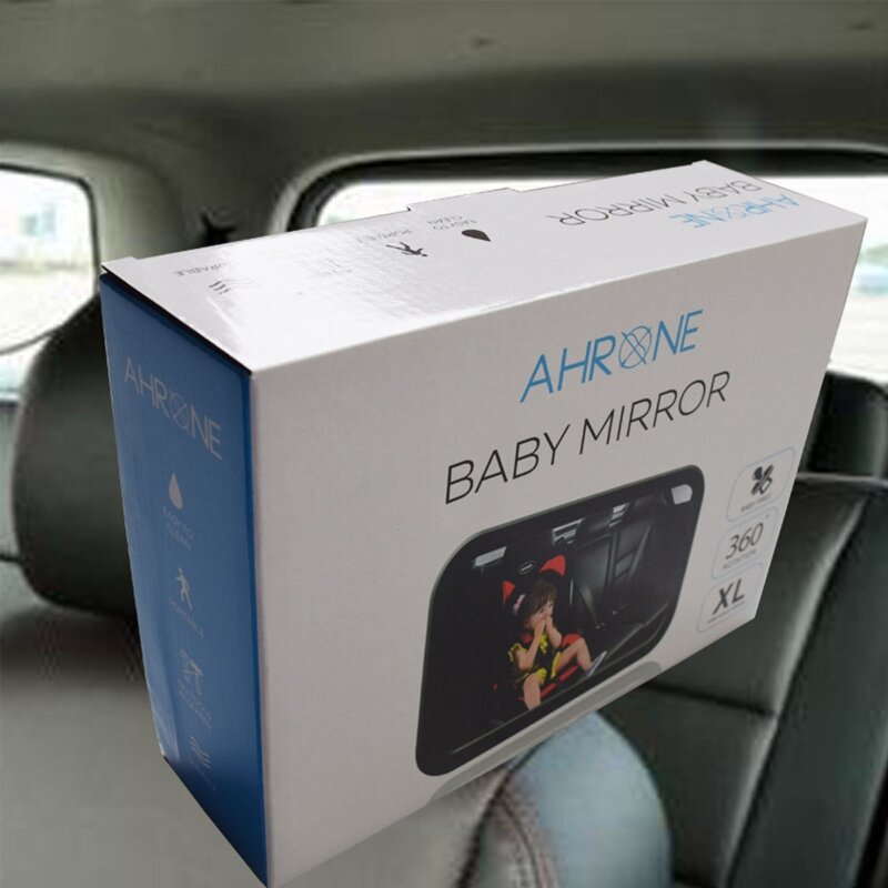 مرآة سيارة الطفل رؤية واضحة 360 درجة سيارة أطفال قابلة للتعديل لمرايا المقعد