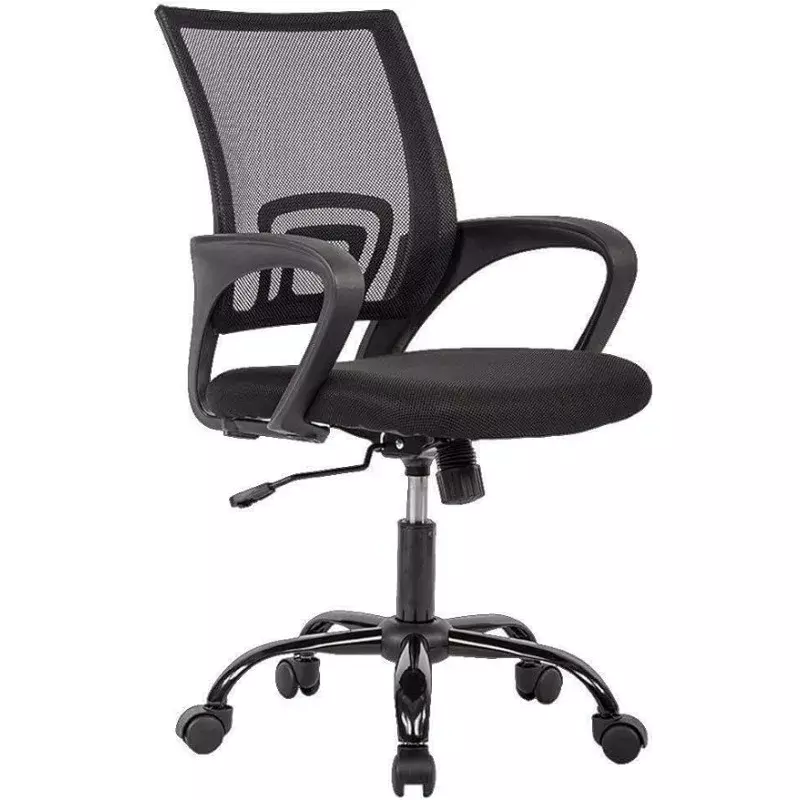 BestOffice-كرسي مكتب تنفيذي مع مسند للذراع ودعم قطني ، مصنوع هندسيًا ، وشبكة ورغوة ، أسود