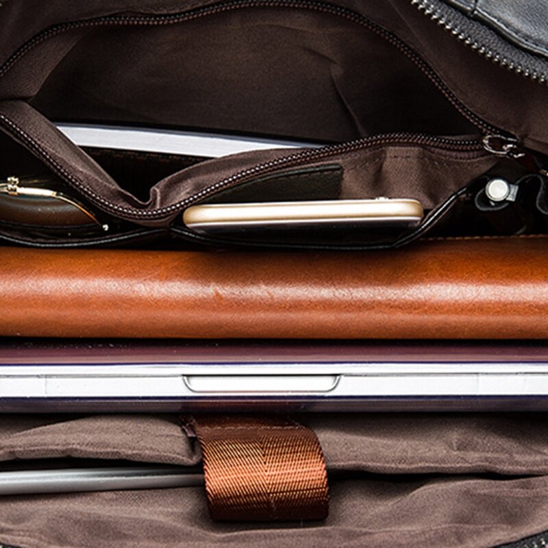 حقيبة جلدية للرجال ، حقيبة مكتب ، حقيبة يد الأعمال ، حقيبة حمل