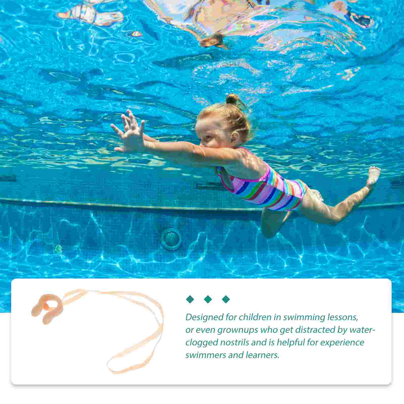 اكسسوارات السباحة مع سلسلة ، المقابس اللاتكس مريحة للأطفال والكبار