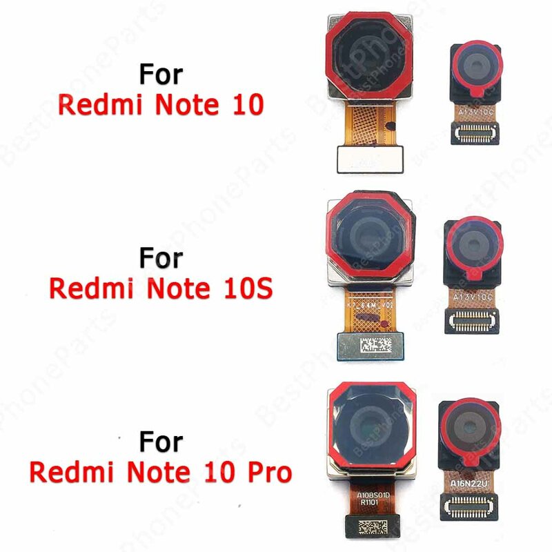 كاميرا أمامية وخلفية لـ xiaomi redmi note 10 pro 10s ، كاميرا خلفية ، وحدة مرنة ، إصلاح ، قطع غيار