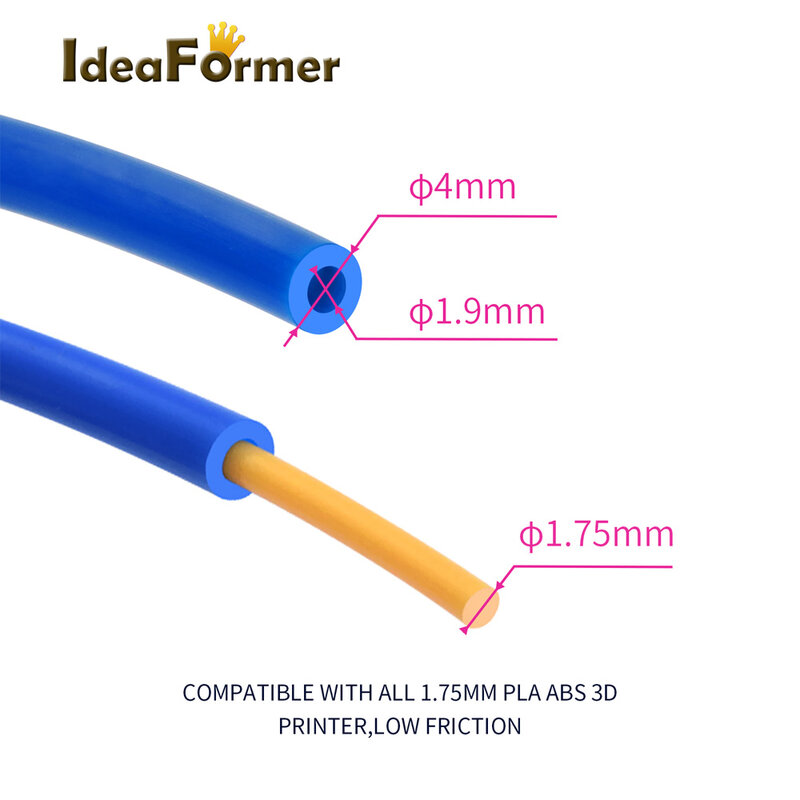 Ideaprior PFA PTFE الأنابيب 1 متر أنبوب تركيب سريع القاطع الهوائية المناسب دفع 1.75 مللي متر خيوط فوهات ثلاثية الأبعاد ملحقات الطابعة