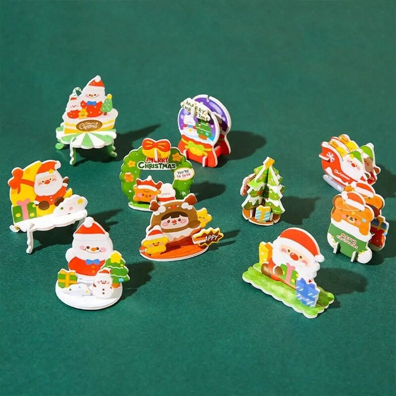 اليدوية ثلاثية الأبعاد ثلج لغز للأطفال ، سانتا كلوز ، الكرتون ، شجرة عيد الميلاد ، عيد الميلاد الفنون ، الرنة ، عيد الميلاد ، كرينغل