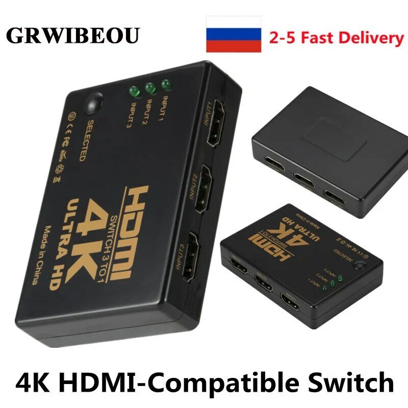 HDMI-متوافق مع التبديل 4K الجلاد 3 في 1 خارج HD 1080P فيديو كابل الخائن 1x 3 مهايئ توزيع محول ل PS4/3 TV Box HDTV PC