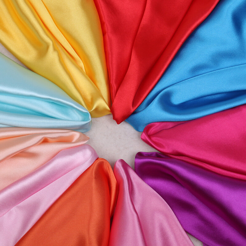 الحرير ساحة الرقبة وشاح للنساء ، أحادي اللون منديل ، الحرير رئيس وشاح ، الأعمال الطرف ، 60x60 سنتيمتر ، 1 قطعة