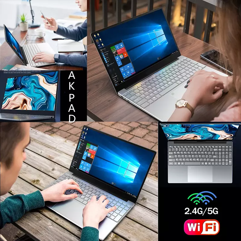 حاسوب محمول Ultrabook حاسوب محمول ، دفاتر ملاحظات مدرسية ، ويندوز 10 11 برو ، إنتل سيليرون J4125 ، 12G DDR4 ، 128GB ، 256GB SSD ، 15.6"