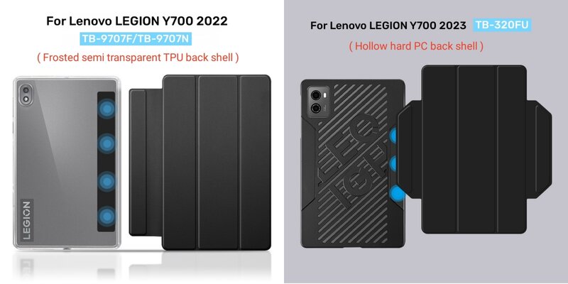 غطاء ذكي مغناطيسي قابل للفصل لجهاز لينوفو ليجيون لعبة تابلت ، حافظة الاستيقاظ التلقائي ، لينوفو Y700 ، TB-9707F ، TB-9707N ، 8.8"
