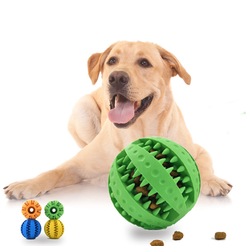 سيليكون الحيوانات الأليفة دمية على شكل كلب الكرة التفاعلية لدغة مقاومة مضغ لعبة للكلاب الصغيرة الأسنان تنظيف مرونة الكرة منتجات الحيوانات الأليفة 5/6/7 سنتيمتر