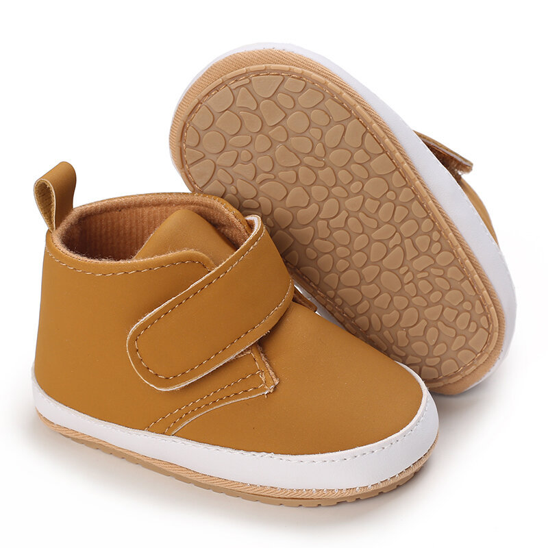 أحذية للأطفال حديثي الولادة أحذية كلاسيكية مصنوعة من الجلد والمطاط ومضادة للانزلاق أحذية للأطفال لمشوا لأول مرة أحذية للبنات الرُضَّع أحذية بدون كعب