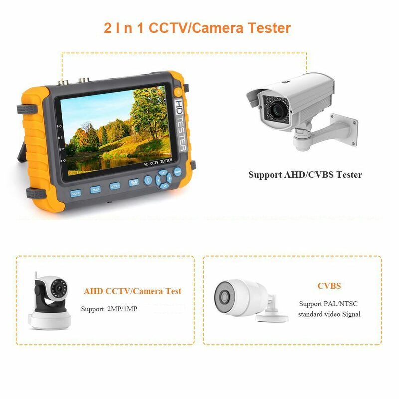 Iv8w CCTV كاميرا اختبار مراقب 8MP 5 بوصة TFT LCD مراقب ل 4 في 1 TVI AHD CVI التناظرية كاميرا الأمن تستر الفيديو اختبار الصوت