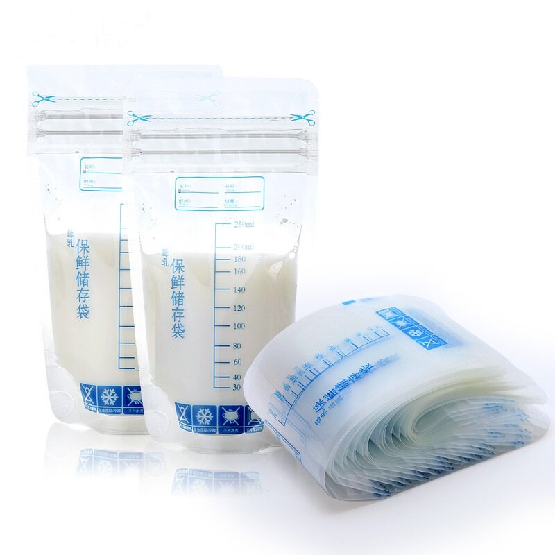 30 قطع 250 مللي أكياس فريزر الحليب الأم الحليب الطفل الغذاء تخزين حقيبة تخزين حليب الأم BPA الحرة الطفل آمنة تغذية أكياس تغذية